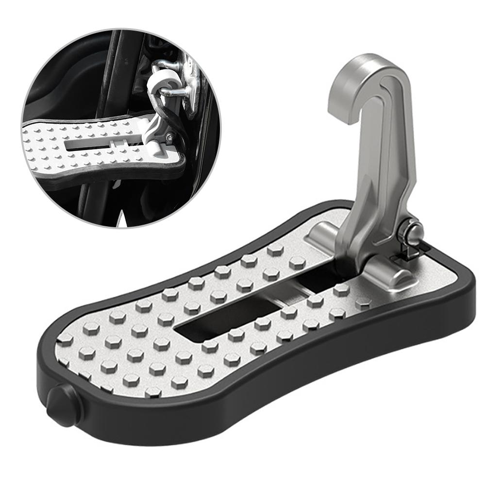 Universal Folding Car Door Step Latch Hook Step Mini Auxiliary Foot Pedal Aluminium Alloy Safety Hammer For Jeep Car Accessories