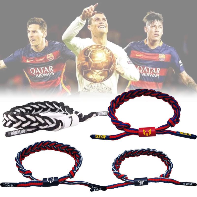 Bracelet Adjustable Fabric Messi Ronaldo Neymar Wristbands Superstar Soccer