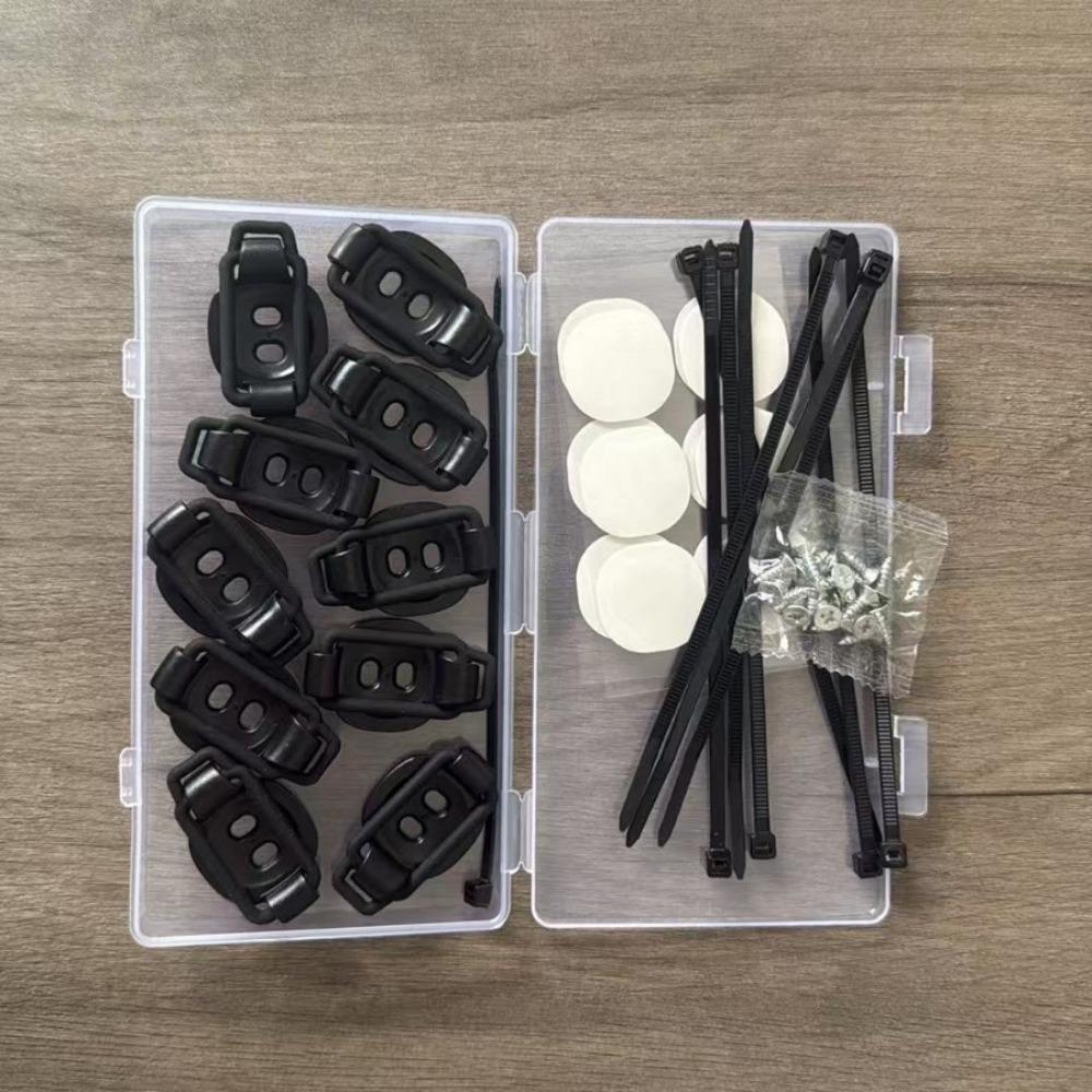 10 Pack Self-Adhesive Desktop Cable  Management Elastic Cord Organizer Cable Clips  Indoor