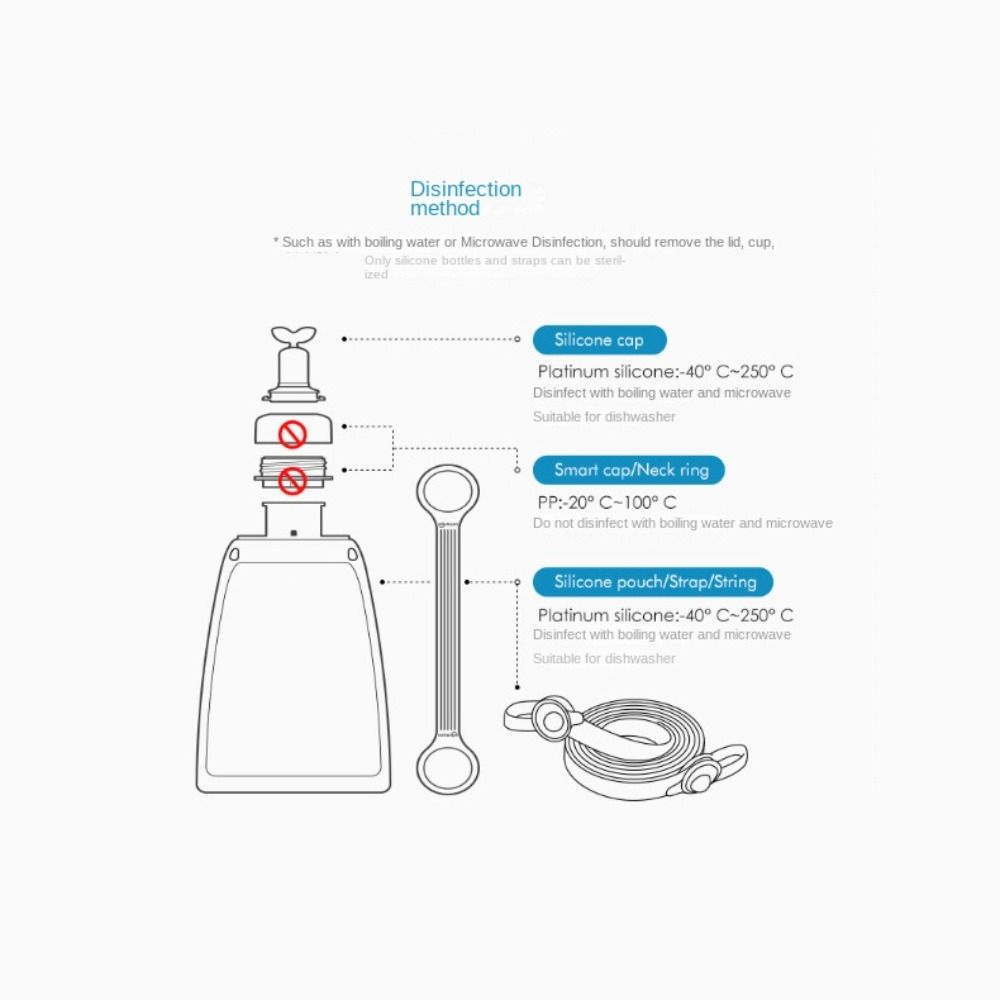 550ml Folding Water Cup High Temperature Resistant Sports Kettle  Travel Hiking