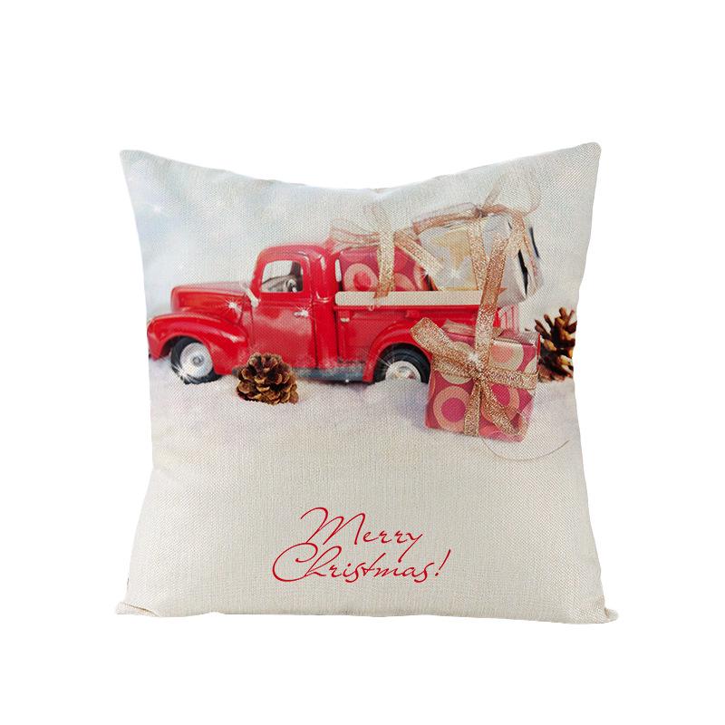 Cartoon Bedruckter Polyester Kissenbezug Zuhause Weihnachts-Serie Sofa Kissenbezug Neuer Kissenbezug