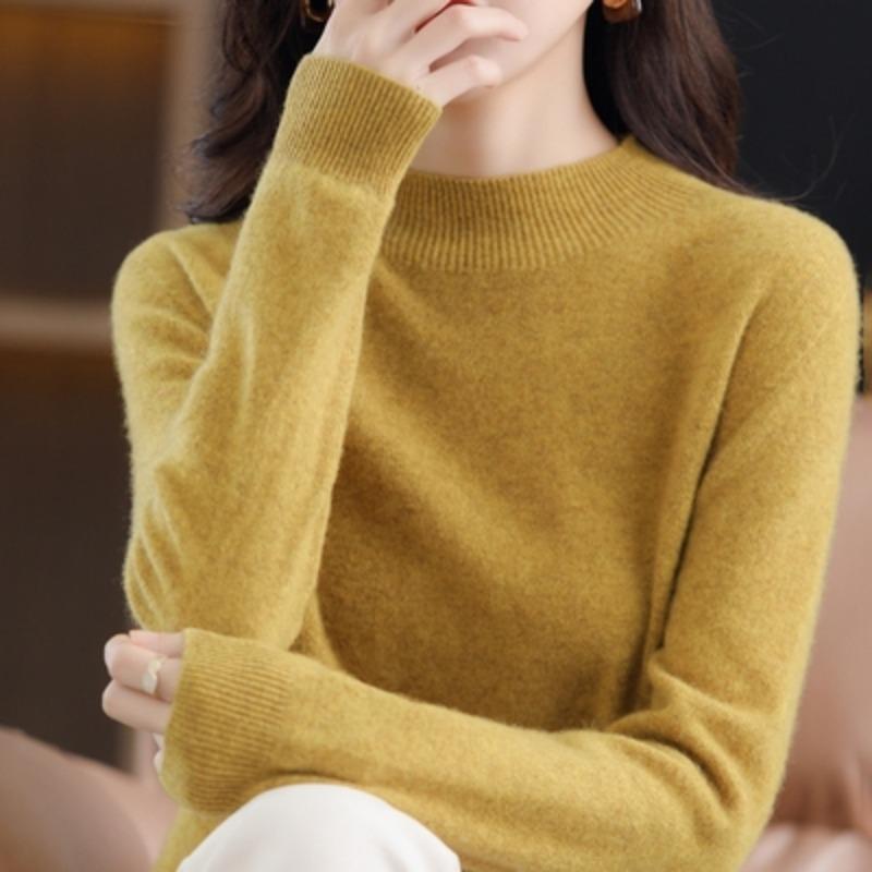 Women Sweaters Pullovers 2025 Autumn Winter Long Sleeve O-Neck Black Knitted Sweater Women Tops Pullover JJ103