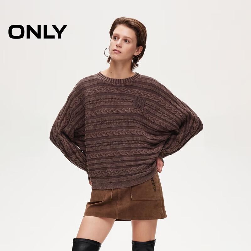 ONLY Women s Distressed Batwing Sleeve Knit Sweater S