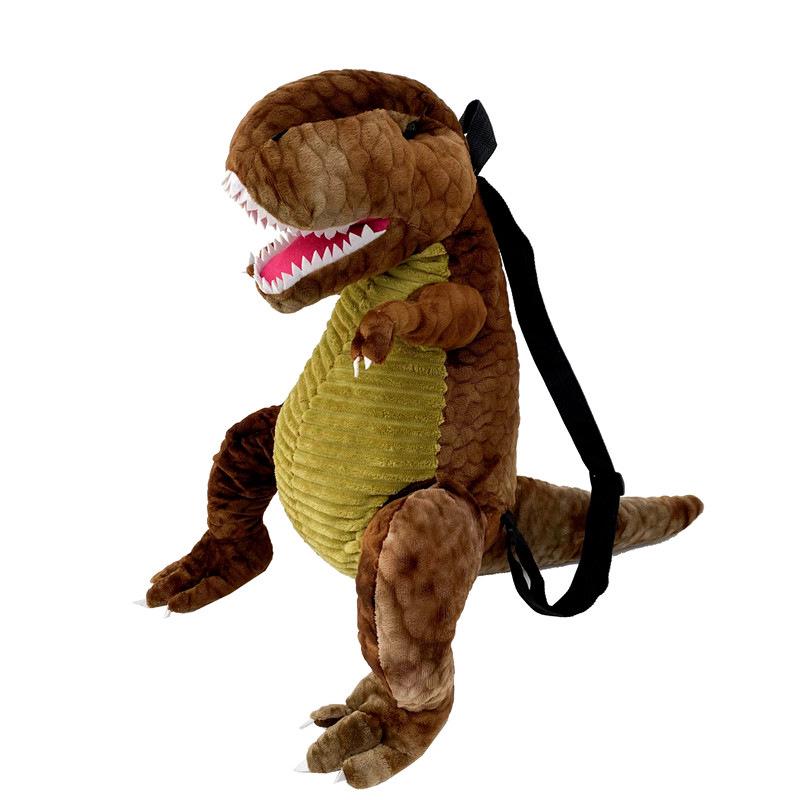 Winter Children's Dinosaur Plush Toy Bag - Tyrannosaurus & Triceratops Gift for Kids