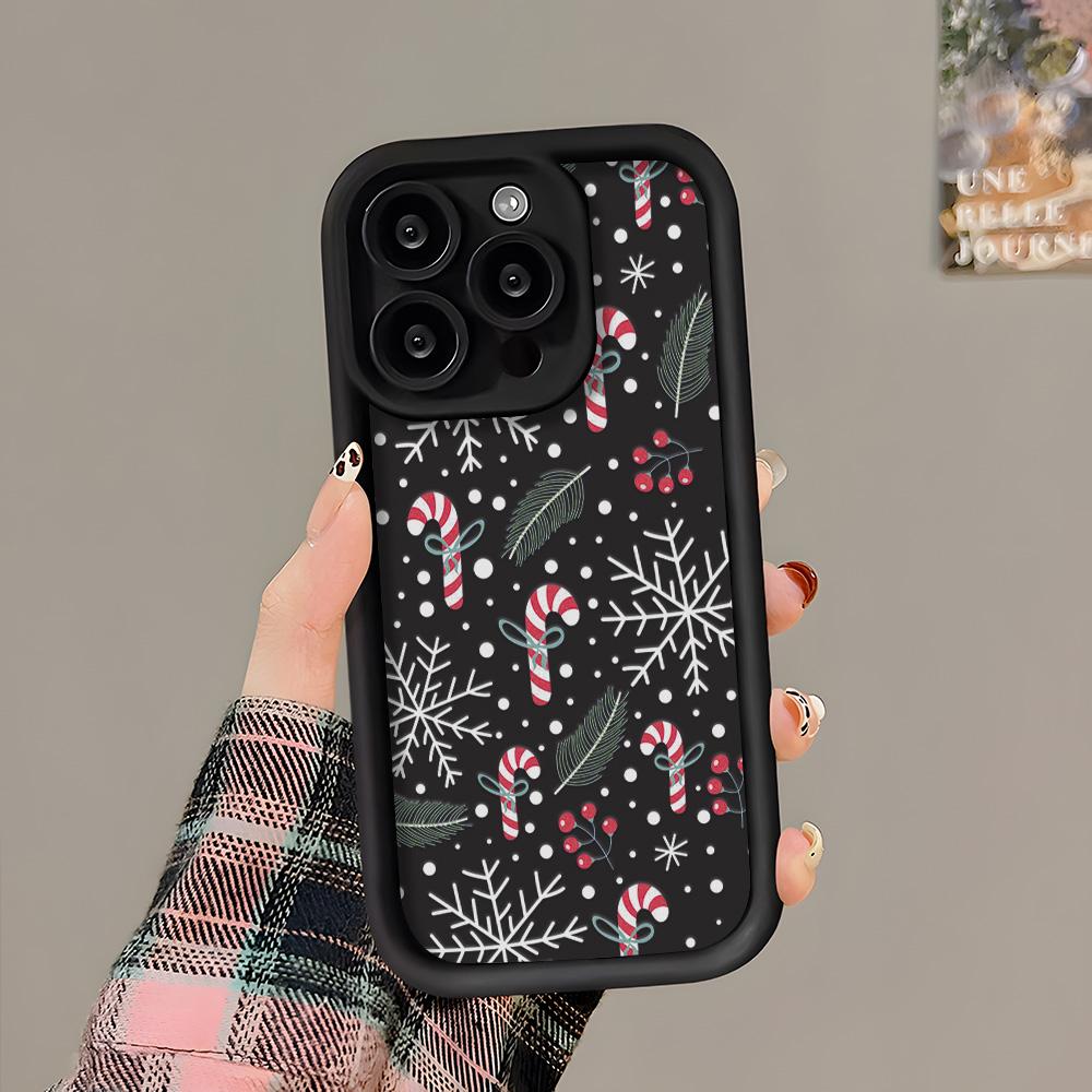 Vianočný obal na telefón pre iPhone 11 13 12 14 15 16 Pro Max XR XS Samsung A15 A55 A05 Redmi 12 13C OPPO A16 A18 A60 Reno 11 Vivo Y17S Y12 infinix note