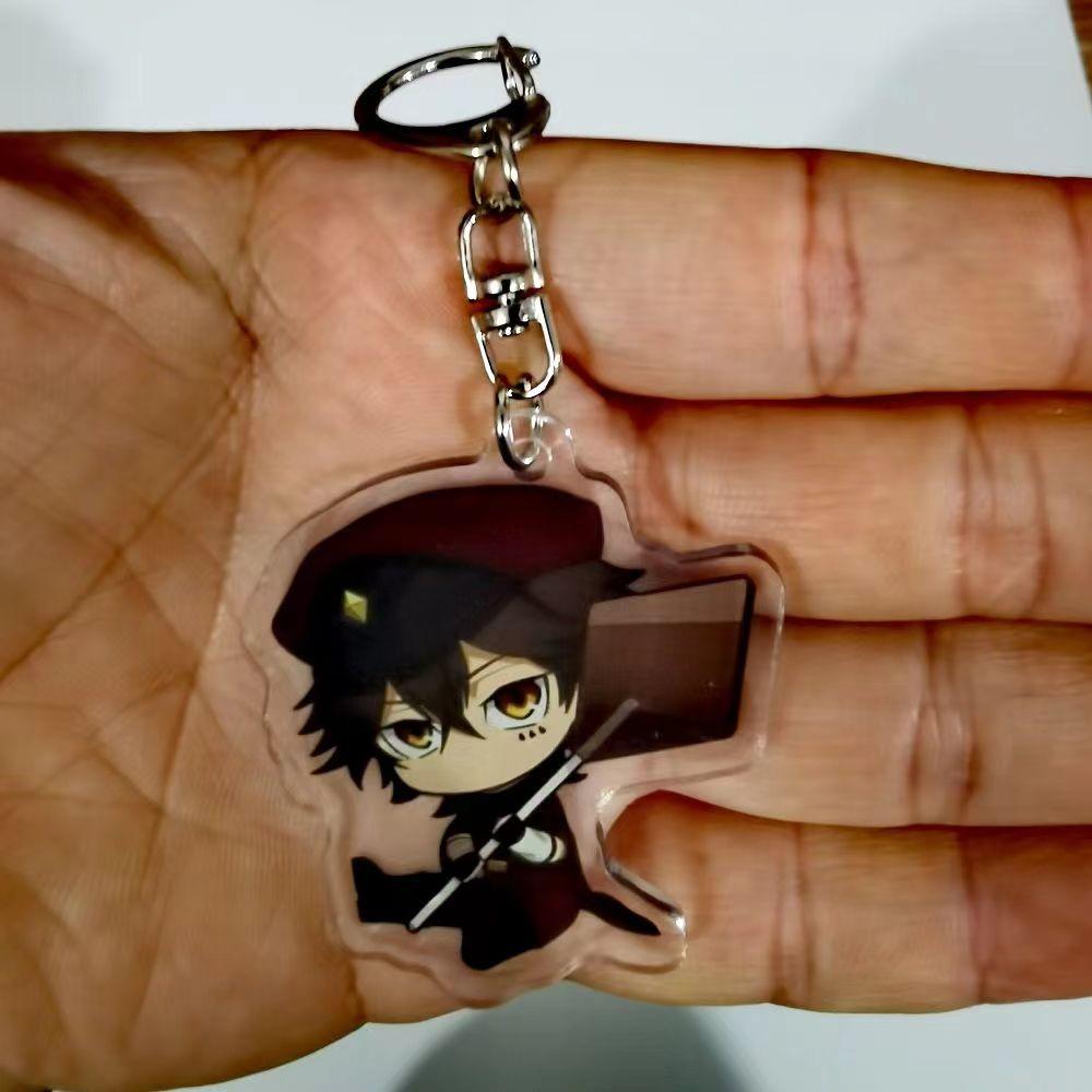 Anime Bungou Stray Dogs Arcylic Keychain Atsushi Nakajima Dazai Flower Key Chain Women Men Accessories Bag Pendant Chaveio Perfect Gifts