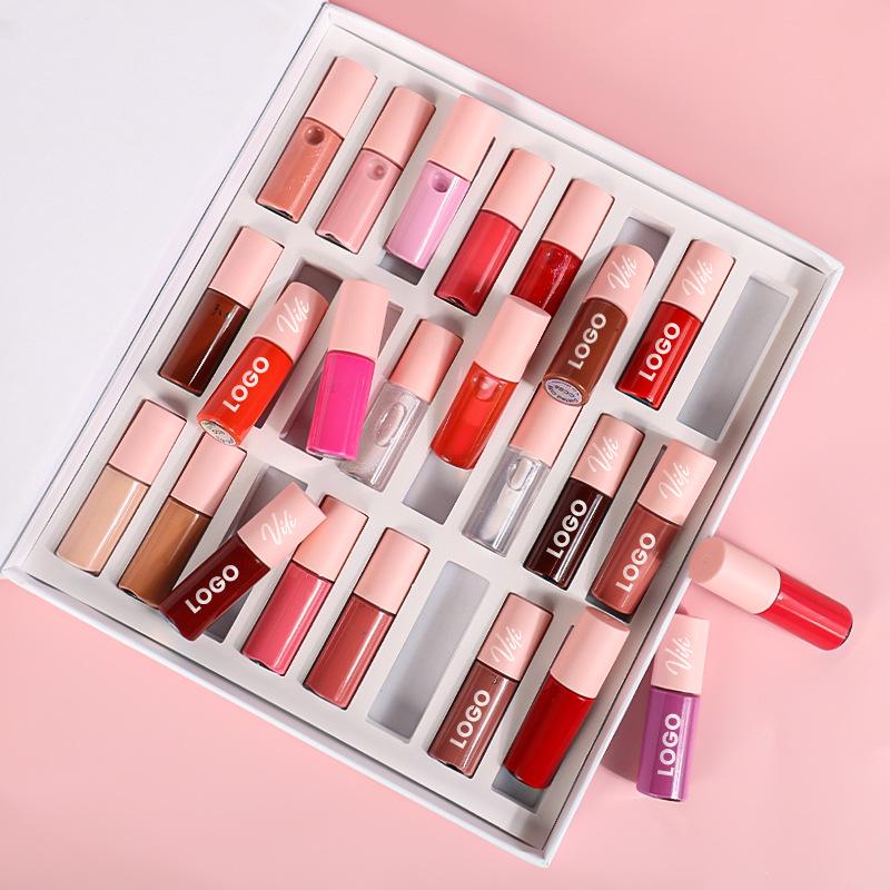 Mini Bottle Lip Gloss Set - Cross-Border Hot Seller (No Logo)