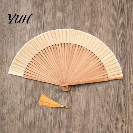 Sophisticated Gift Folding Fan Bamboo Hand-Held Chinese Vintage Lightweight Cooling Exquisite Tassel Handheld with Tassels for Dance Music Festival