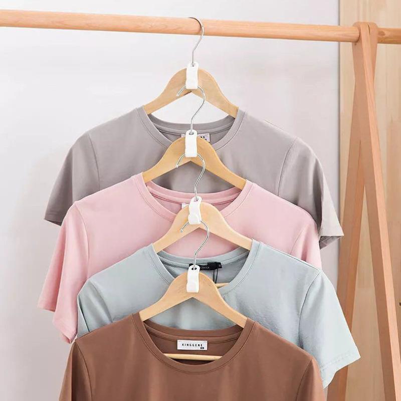 50/100Pc Clothes Hanger Hooks Space Saving Closet Connector Hook Cascading Hanger Plastic Extender Clips Wardrobe Coat Organizer