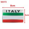 1 pièce Autocollant Emblème Grille 3D en Aluminium Voiture Carte Italie Drapeau National Moto