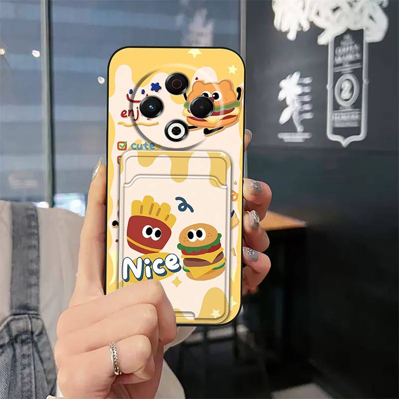 TPU Cute Phone Case For Tecno Spark30 4G/KL6 Card sleeve Silicone protective Durable Dirt-resistant Anti-dust Soft case