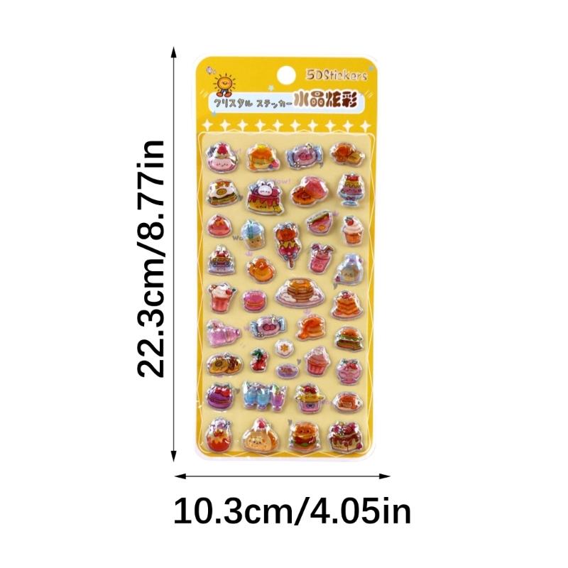 Cute Puffier Sticker for Kids, 3D Design Sticker for Boys Girls, Reusing Tiny Sticker for Phone Case Notebook Handcraft