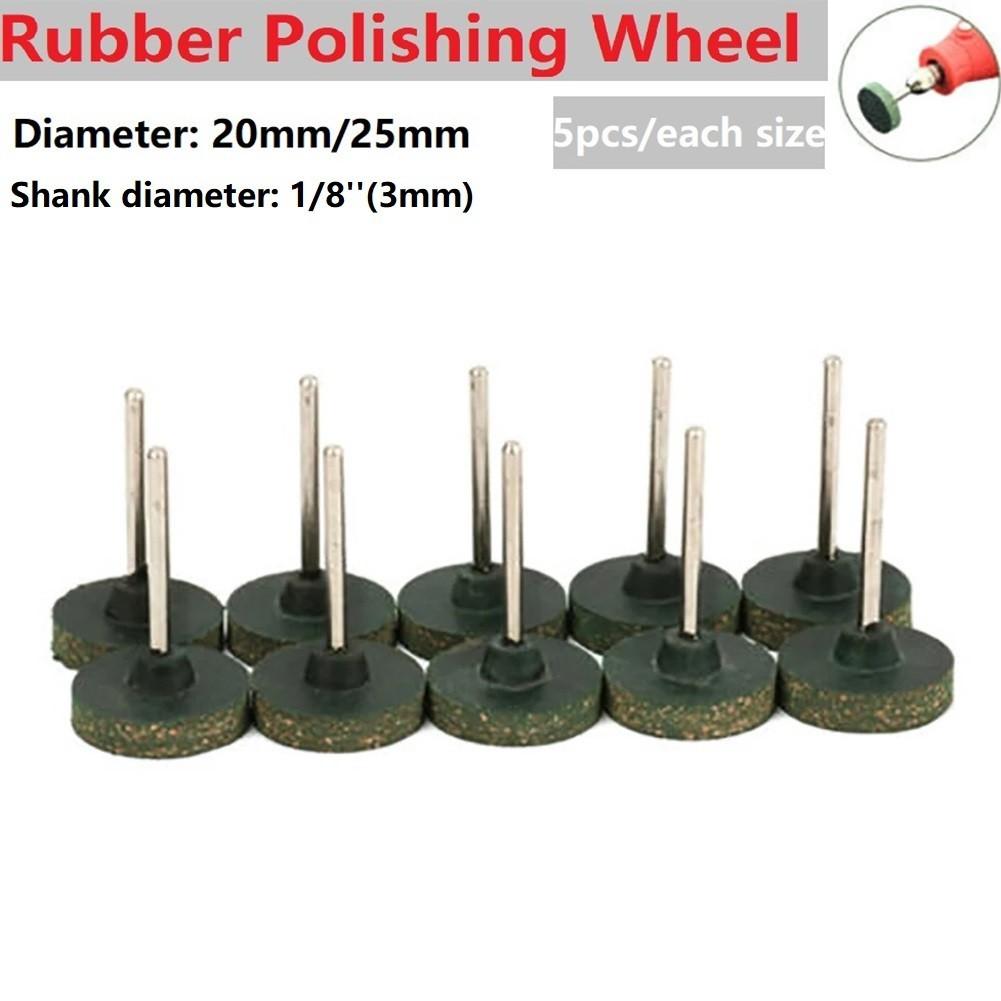 Rubber Polishing Wheel for Electric Rotary Tools 5pcs 20 25mm Diameter