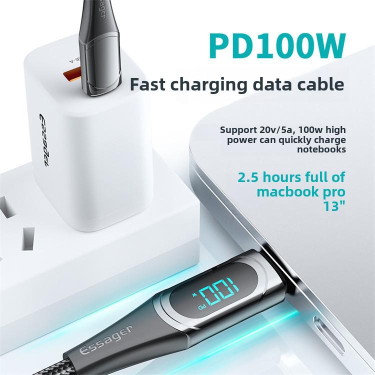 ESSAGER Yuedong Series PD Display Fast Charging Cable for Laptops, Tablets, and Phones