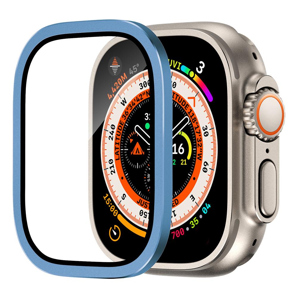 Tempered Glass For Apple Watch band ultra 49mm Screen Protector Anti-Scratch HD Full Film Metal Bumper iWatch Ultra 49 mm Strap
