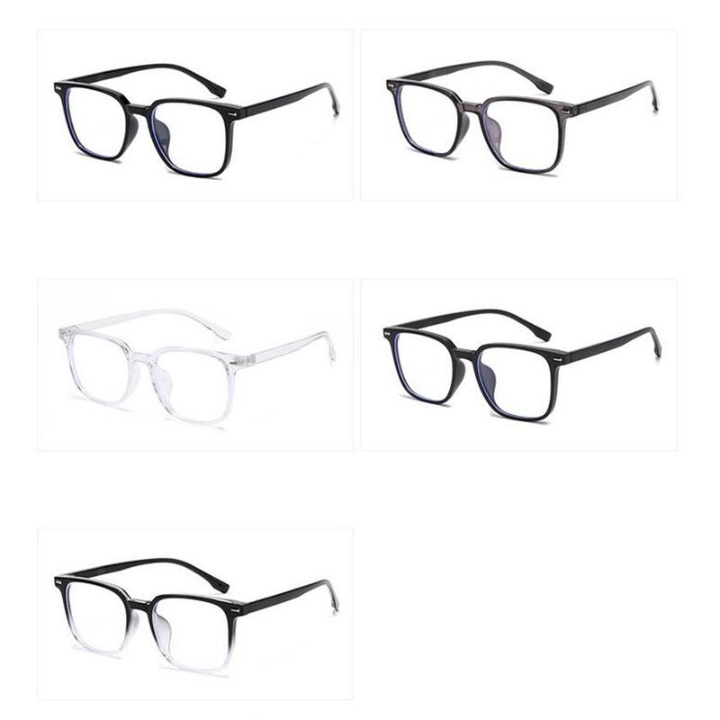 1.56 Aspheric Blue Light Blocking Square Myopia Glasses TR90 Prescription Frames For Women Men With Cylinder 0 To -6.0