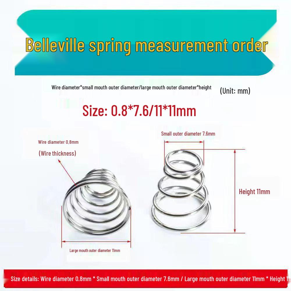Belleville 304 Stainless Steel Compression Spring with High Elasticity