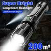 Super Powerful LED Flashlight Zoom Torch Built-in Battery USB Rechargeable Waterproof Lamp Ultra Bright Lantern