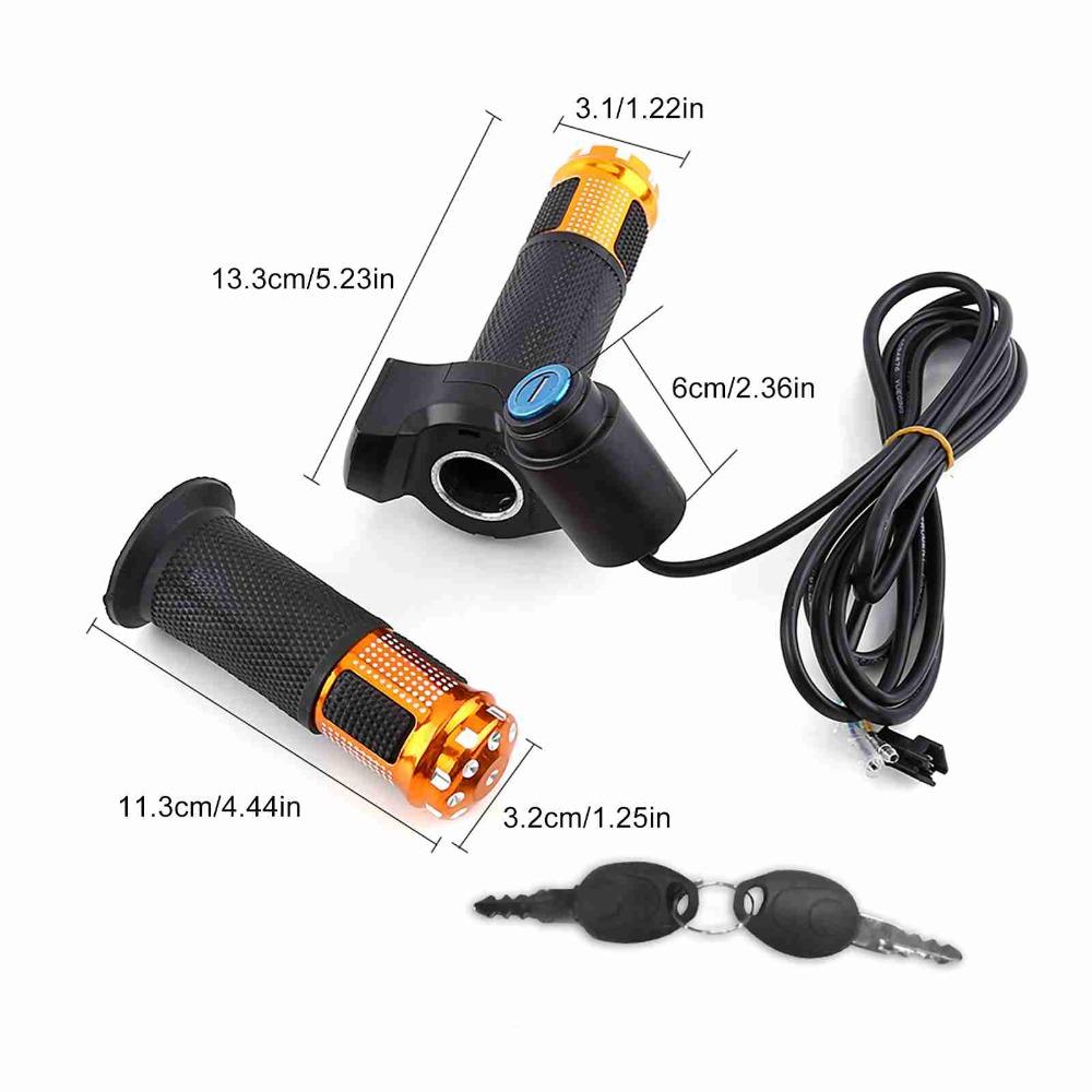 12-84V Plyn s digitálním displejem a zámkem pro elektrickou koloběžku, elektrické kolo, motorku