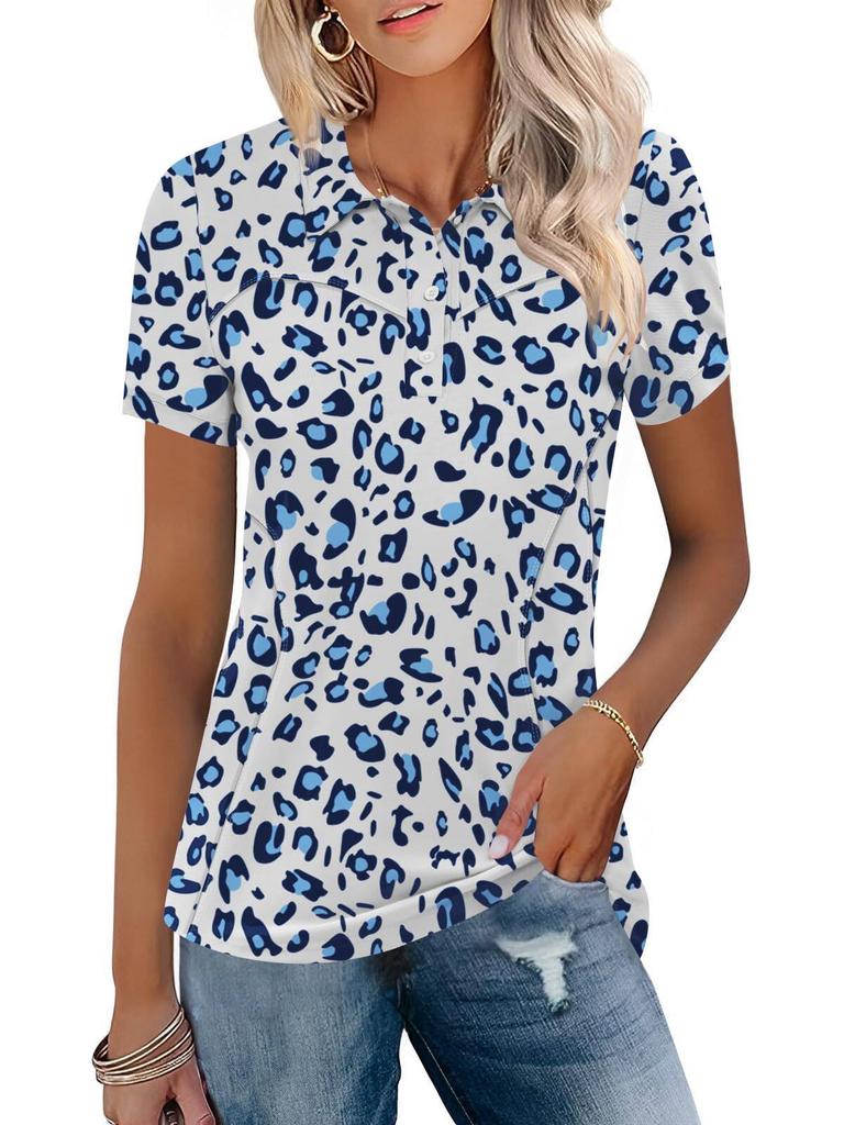 Women's Short Sleeve Polo Shirt, Casual & Comfortable, Great for Daily Wear.