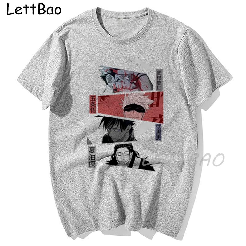 Japanese Anime Jujutsu Kaisen Yuji Itadori Harajuku Women T Shirt Manga Print Tees T Shirt Male