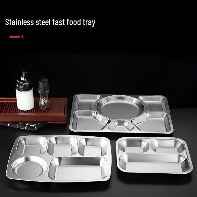 ARKIE 304 Stainless Steel Divided Dinner Plate