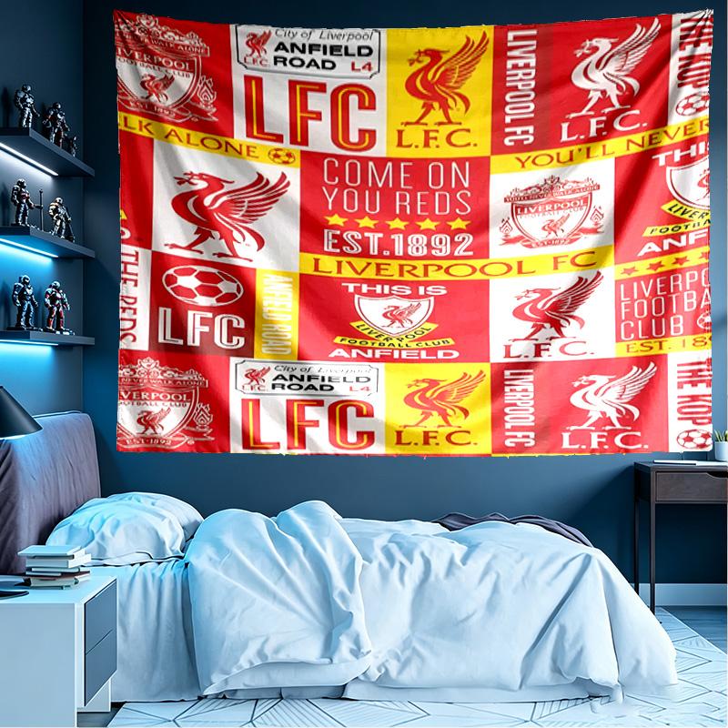 Liverpool F.C Print Tapestry, Lightweight Wall Hanging, for Bedroom, Dorm, Living Room, Home Art Decor - Birthday Christmas Gift for Friends