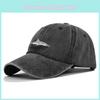 Small Fish 3d Embroidered Baseball Cap Washed Duck Tongue Cap Shark Embroidered Sun Hat Curved Brim Hat