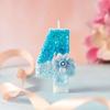Creative Gradient Blue Digital Birthday Candle Party Dessert Table Ornaments First Celebration Cake Decoration