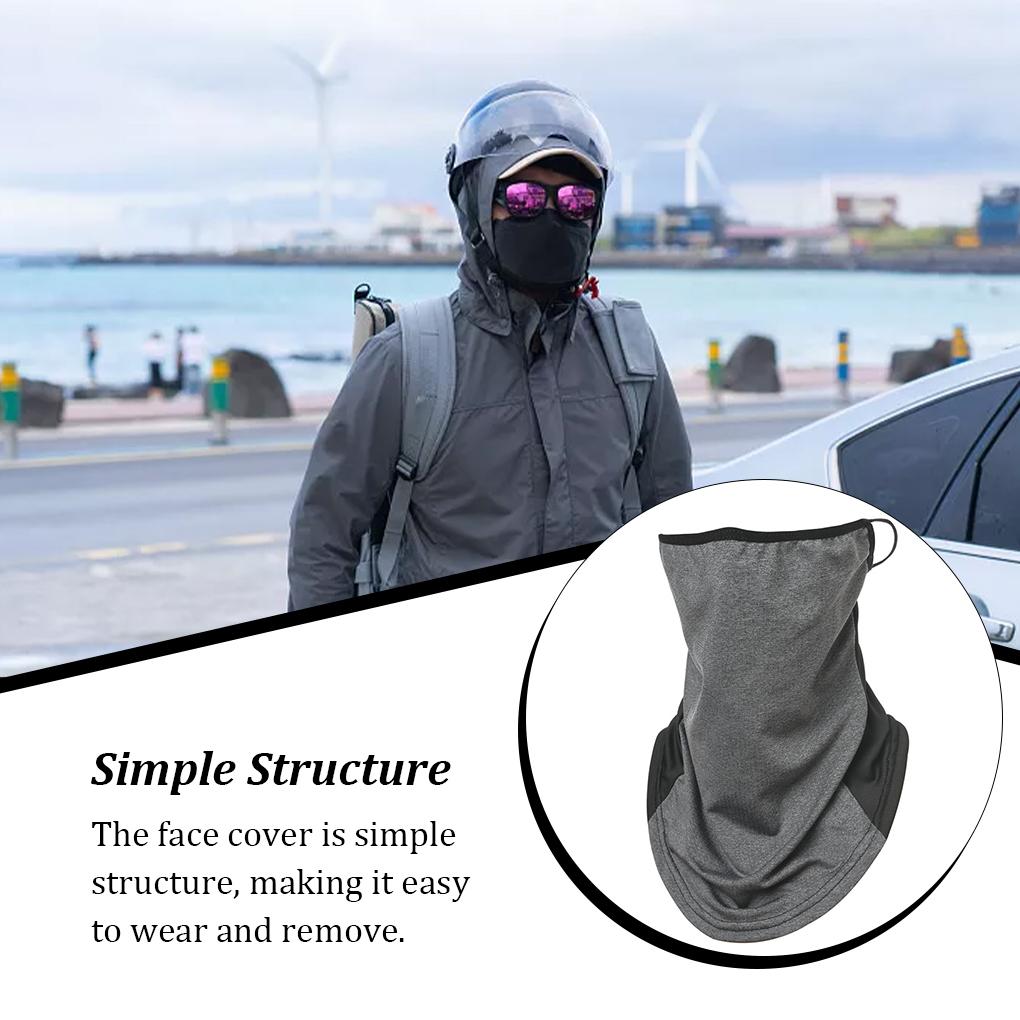 Sport Face Cover Earloop Covers Hiking Cycling Solid Color Sun Shade Scarf Summer Breathable Neck Gaiter Body Protector