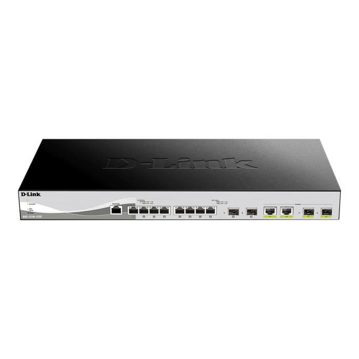 D-Link DXS 1210-12TC - Commutateur - intelligent - 8 x 10GBase-T + 2 x combo 10 Gigabit SFP+/RJ-45 + 2 x SFP+ - de bureau, Montable