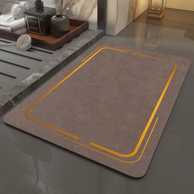 Diatomaceous Earth Non-slip Bathroom Floor Mat - Absorbent, Minimalist, Dirt-resistant Mat