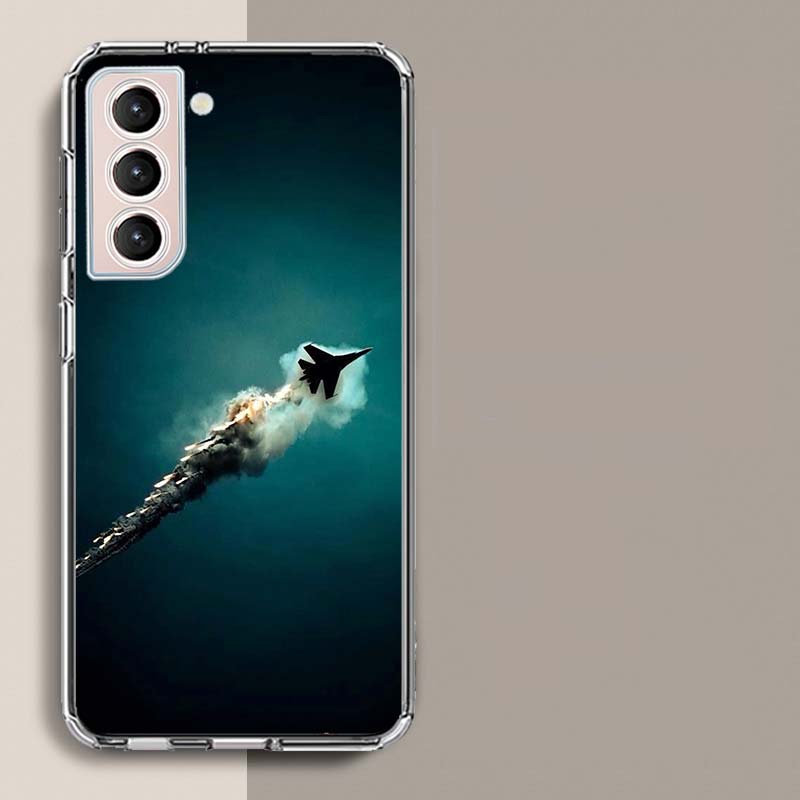 Black Sky Jet Fighter Phone Case For Samsung A17 A56 A36 A26 A16 A55 A35 A25 A15 A05S Galaxy A71 A51 A41 A31 A21S A70 A50 A40 A3