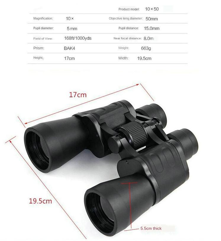 Professional Hd Binoculars Powerful 20x50 Telescope Lll Night Vision Bak4 Prism Binocular Telescope For Camping Concert