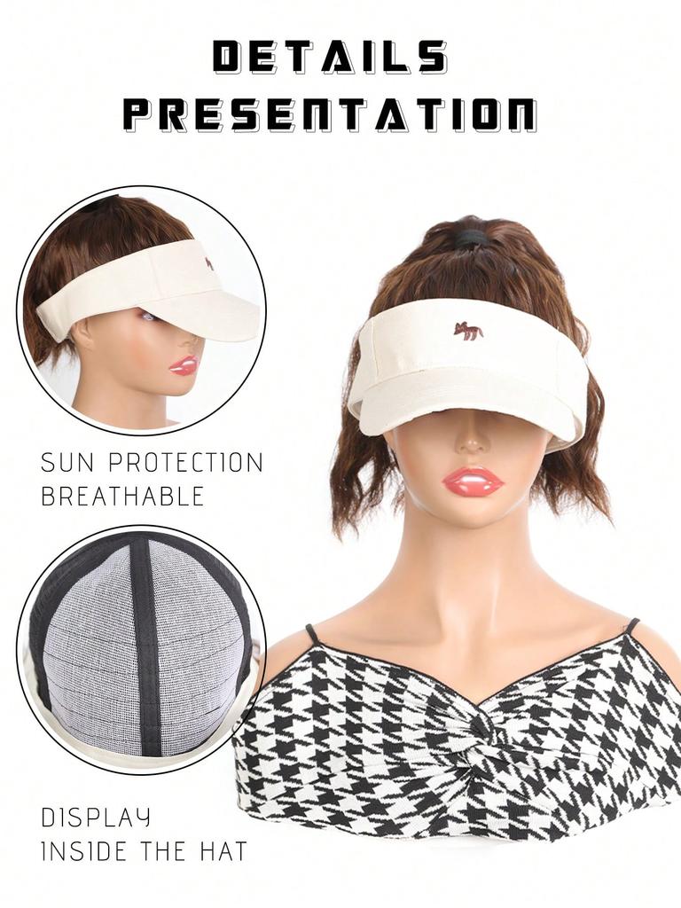 Perruque synthétique blanche avec queue de cheval ondulée, résistante à la chaleur, pour femme, bonnet et perruque en une seule pièce, pour un usage quotidien