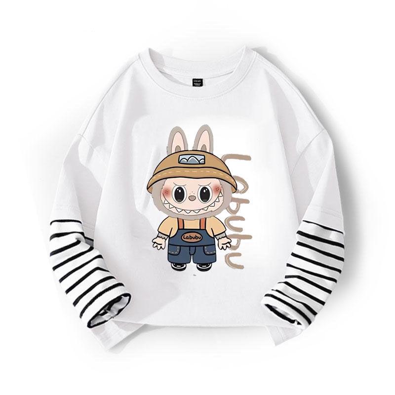 Spring and Autumn Girls'  Casual Base Shirt Children's Top