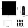 MOON LENCE Tarp, 3m x 3m, Schwarzes Kautschuk-Finish, Wasserdichtes rechteckiges Tarp, 3000mm Wassersäule, UV-Schutz, Sonnenschutz, Überdachung, Camping, L