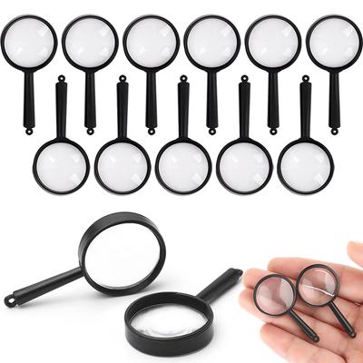 26pcs Mini Magnifying Glass Office Study School Portable Supplies for Newspaper Magazine Reading Outdoor Nature Observation XJM