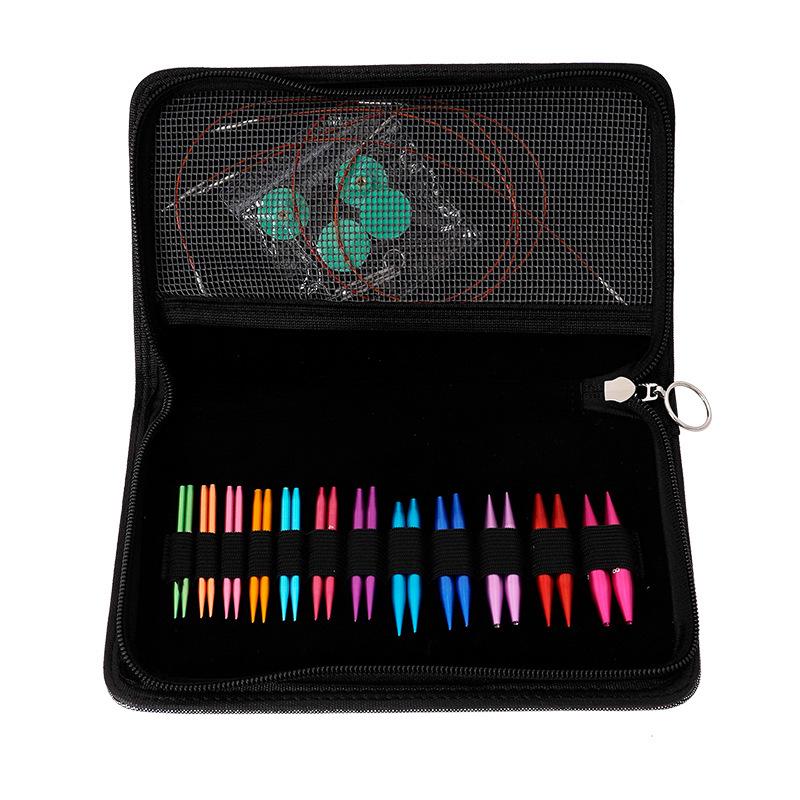 Aluminum Knitting Tools: Detachable 5.5cm Circular Sweater & Sleeve Needles Set