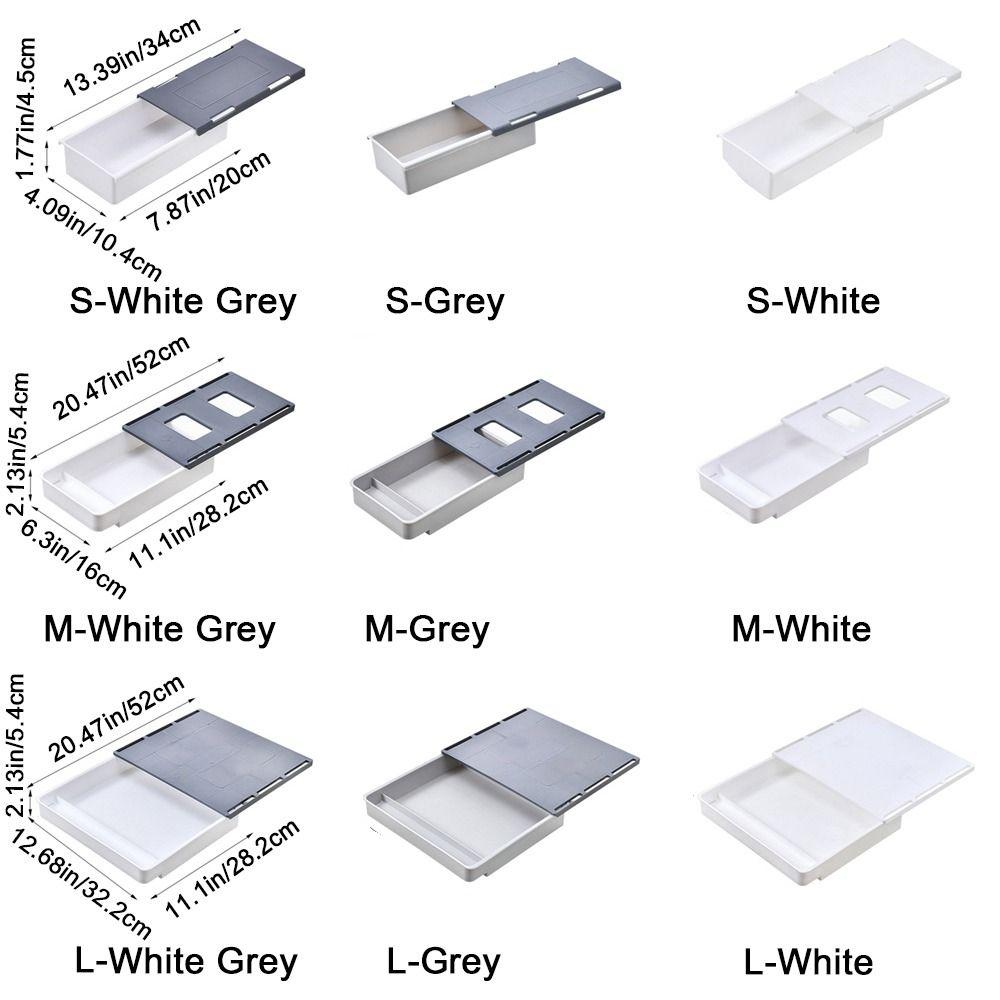 Invisible Under Desk Drawer Plastic Pencil Tray Durable Stationery Organizer  Bedroom