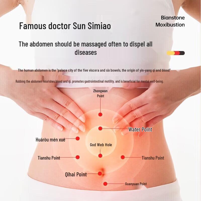 CLORIS Automatic Abdominal Massager with Bianstone & Moxibustion