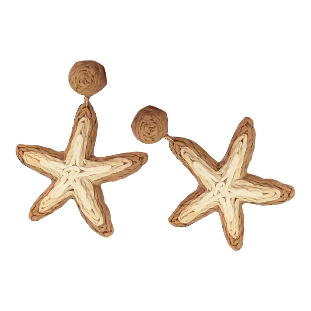 Beach Vintage Styles Starfish Earrings Portable Geometric Dangle Earrings for Trendy Women Party Fashion Accessories