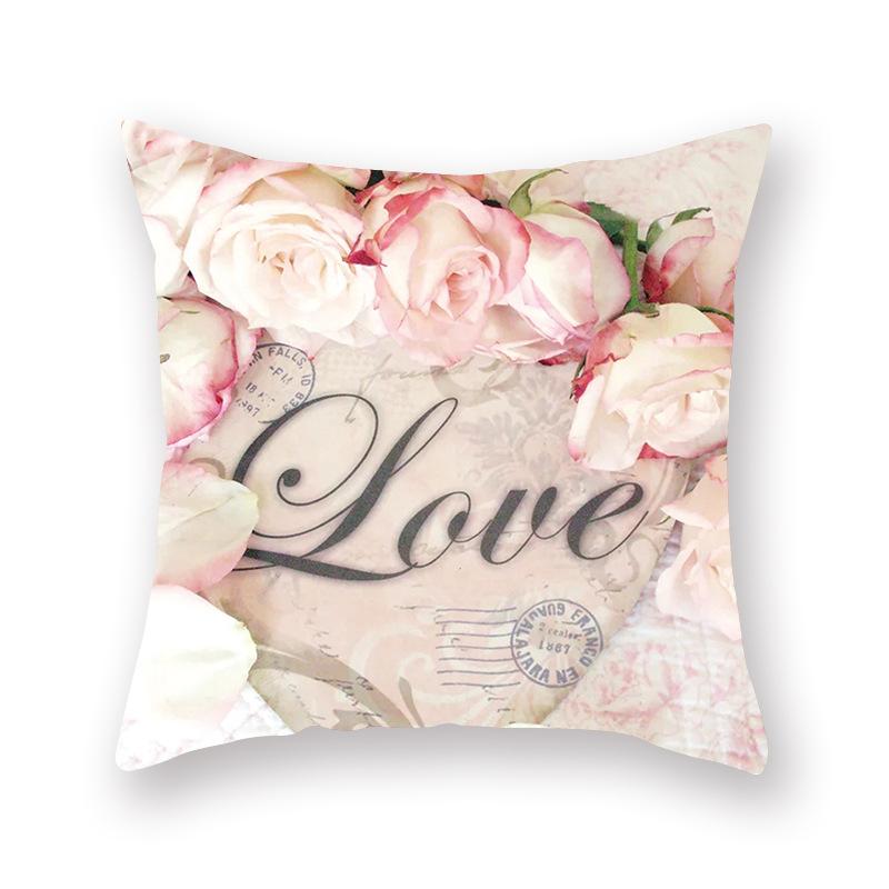 Nieuw Aquarel Bloemen Kussen Digitale Print Sofa Bed Stof Kussen Rugleuning Kussenhoes