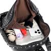 Fashion Rivet Soft Leather Women Backpacks Designer Large Capacity Girls School Bag  Female Bagpack Travel Bags