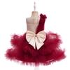 Children's Satin Mesh Tutu Skirt Princess Dress - Formal Wedding Flower Girl Attire