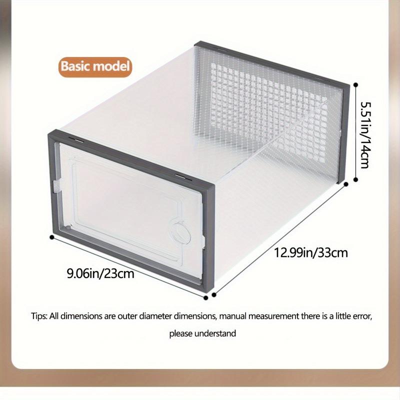 6pcs Thickened Shoe Boxes Sneaker Display and Storage Stackable Shoes Rack Storage Bins for Hats and Clothes Dustproof Organizer
