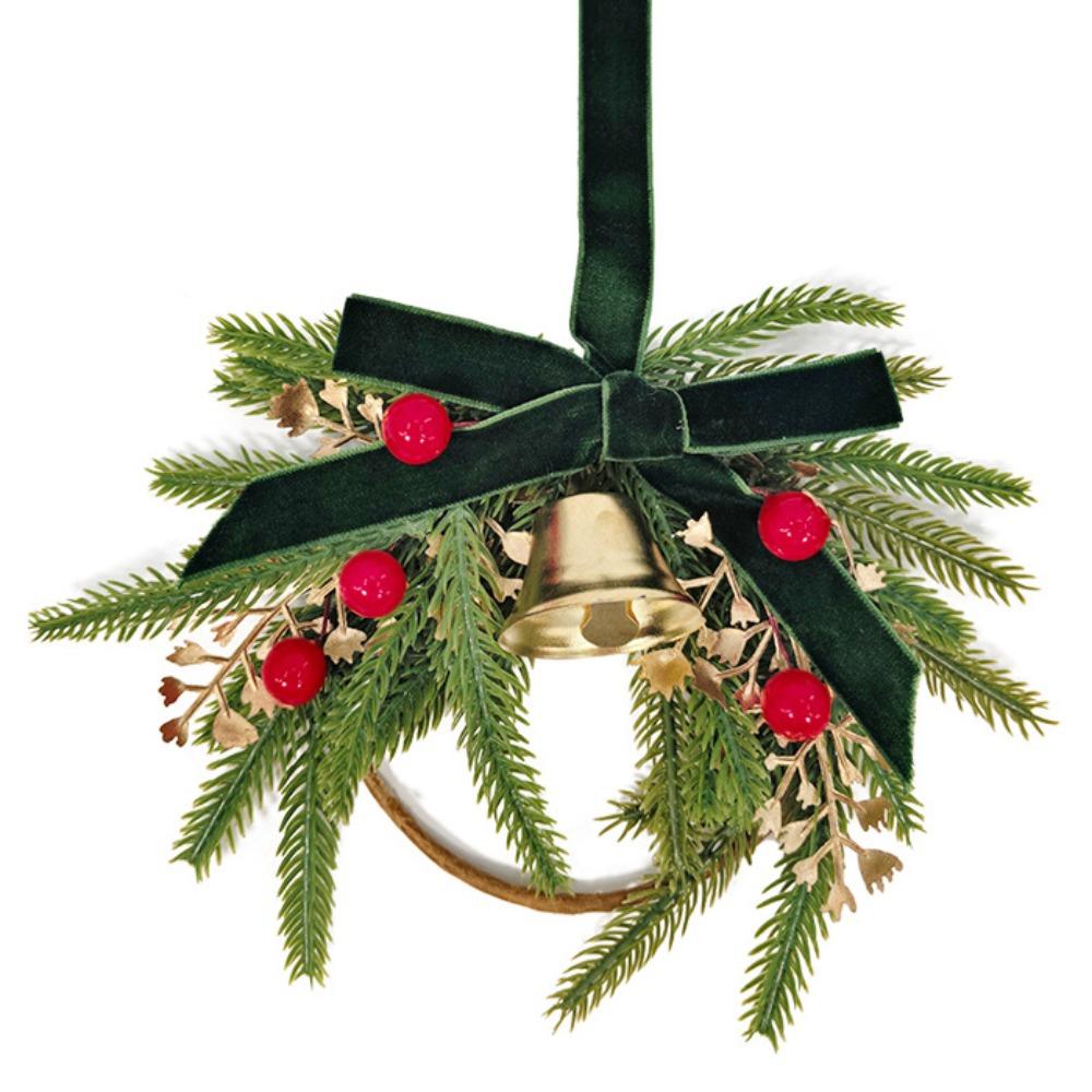 Creative Christmas Bell Wreath Exquisite Crisp Sound Christmas Decoration Bells Retro Portable Christmas Jingle Bells