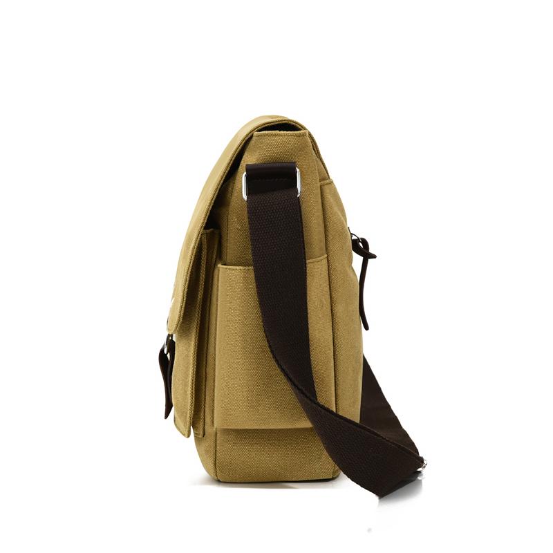 Men's Retro Canvas Messenger Bag – Casual Crossbody Sling with Adjustable Strap for Outdoor & Travel Use