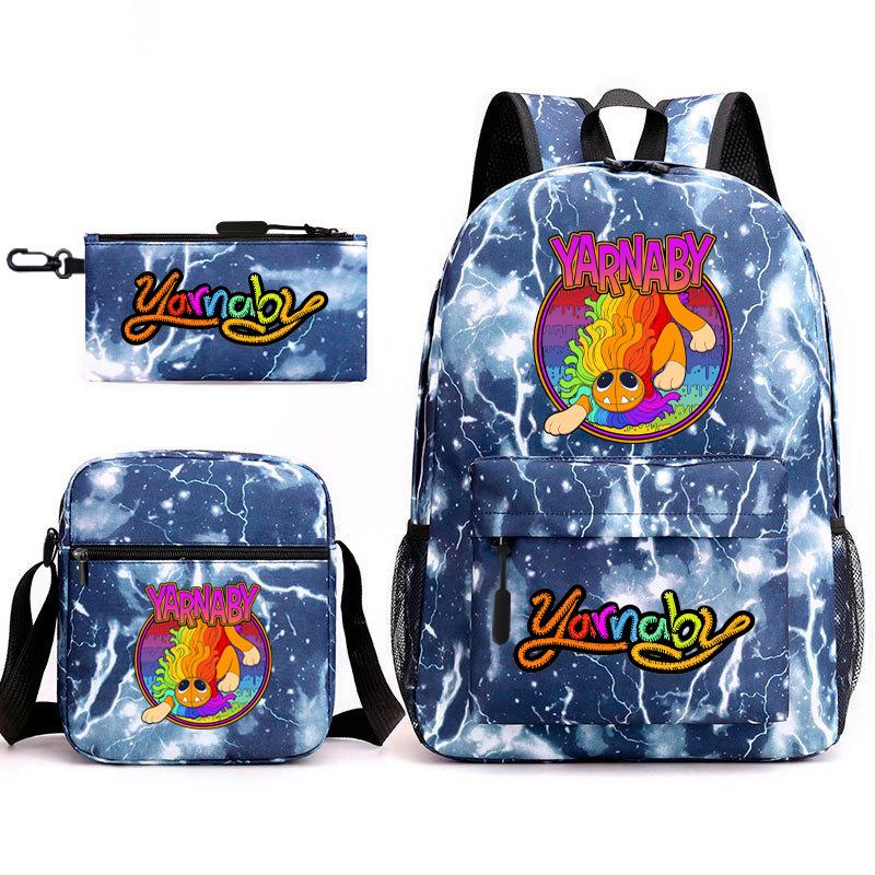 Poppy's Game Time Starry Sky Elementary School Bag Nightmare Animal Large Capacity Backpack Three-piece Set