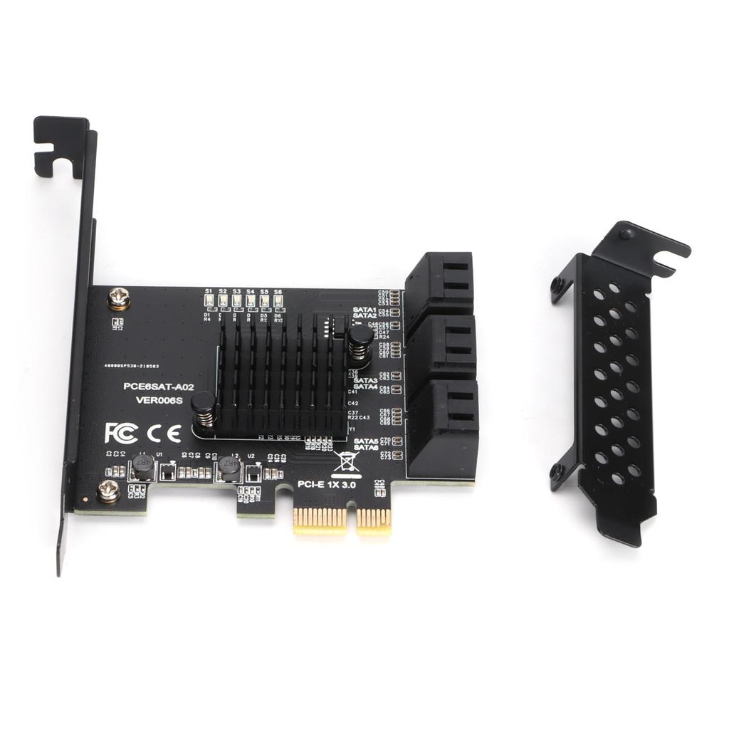Hard Disk Expansion Card 6.0 Gbps PCIE To SATA 6G 6 Ports Convertor Interface Hub Adapter
